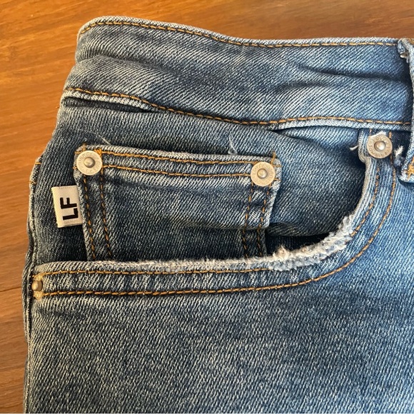 Lovers + Friends Jeans Womens 31 Ricky Skinny Denim Brighton Distressed Med Wash - Picture 5 of 12